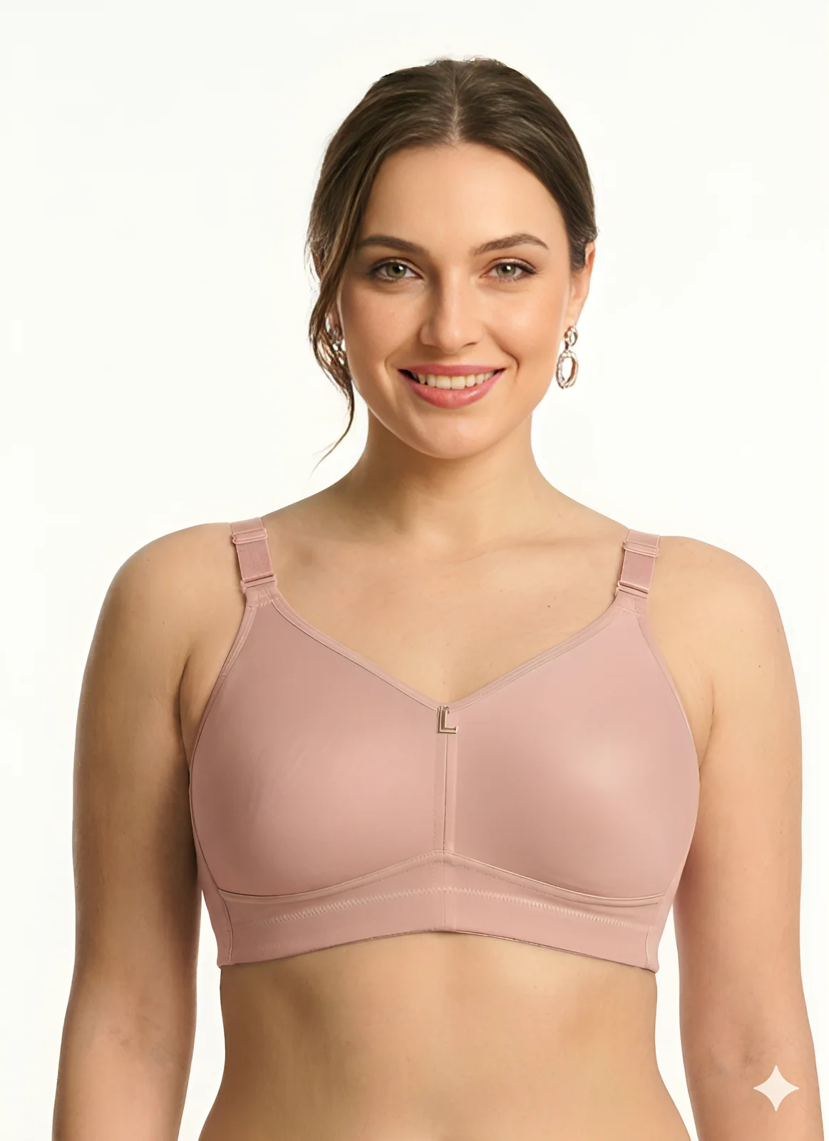 LICOLA T-FIT Women's Non-Padded,Non-Wired,Full Coverage,Seamless 100% Cotton Feel Fabric Bra Available in Multicolor