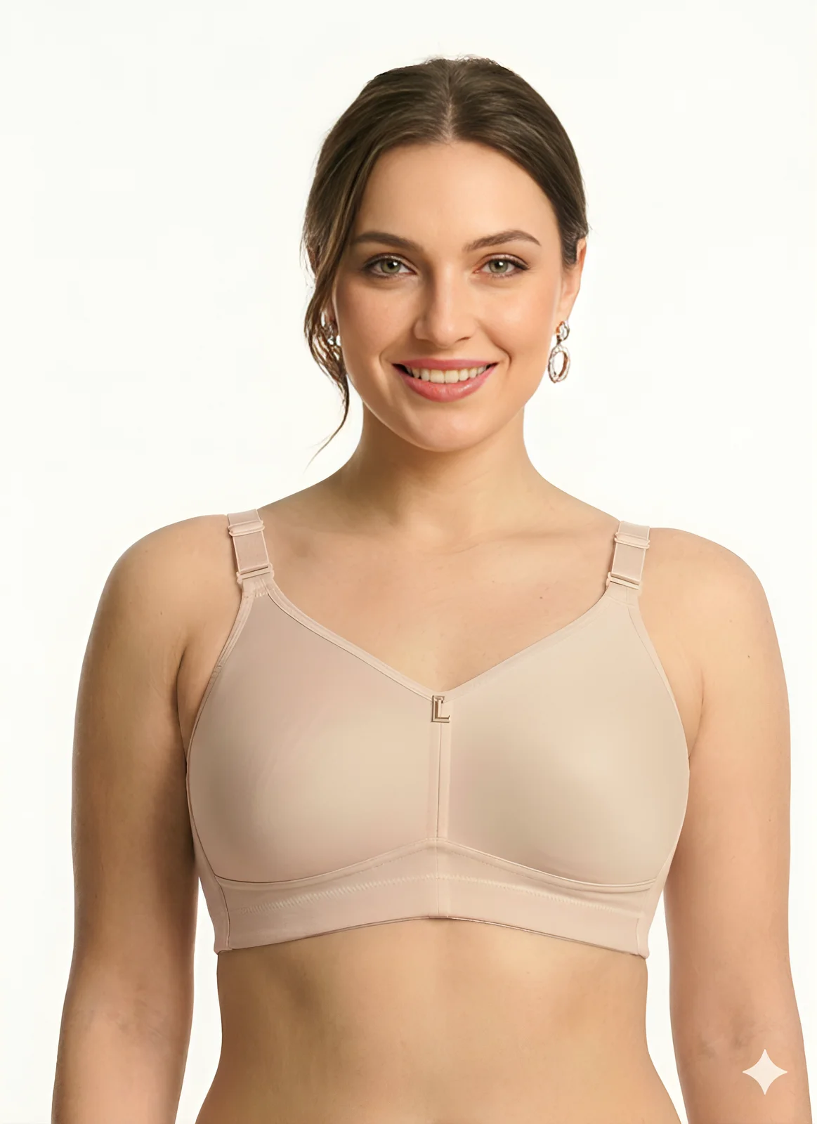 LICOLA T-FIT Women's Non-Padded,Non-Wired,Full Coverage,Seamless 100% Cotton Feel Fabric Bra Available in Multicolor
